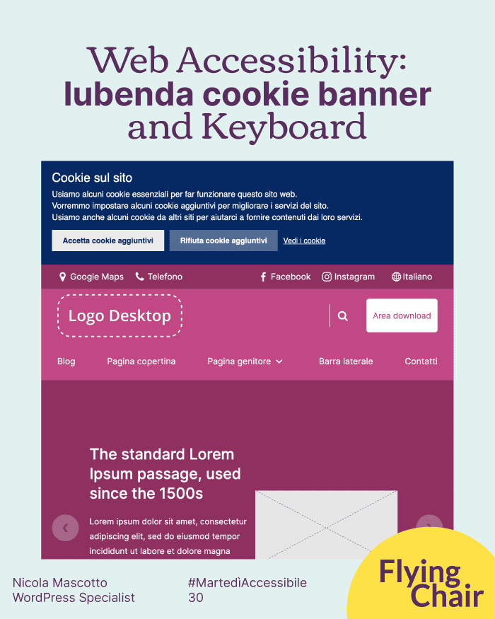 Rendere il Cookie Banner di Iubenda accessibile